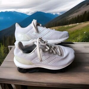 Size 9.5- Adidas Cosmic 2 SL Cloud White Athletic Shoes Excellent‎ Cond!